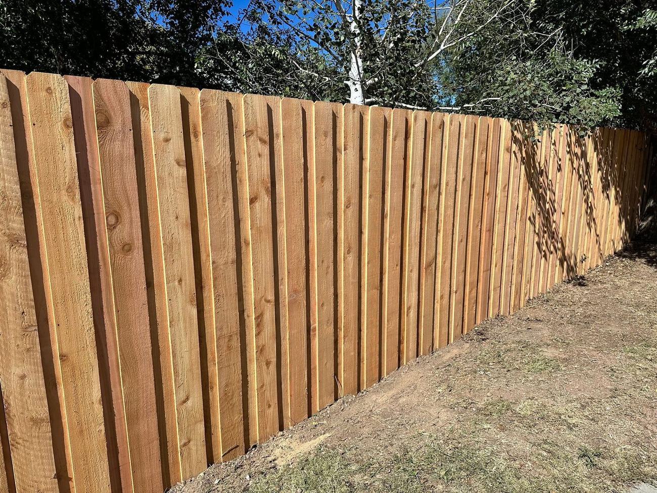 Wood privacy fence — Sarpy County NE